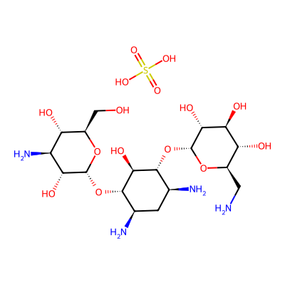 Chemical structure of Kanamycin Monosulfate