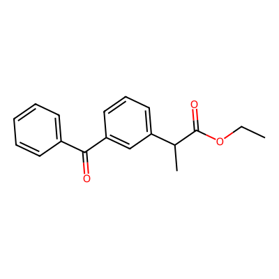 Chemical structure of Ketoprofen Ethyl Ester