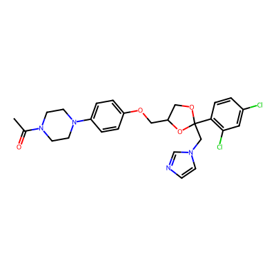 Chemical structure of Ketoconazole