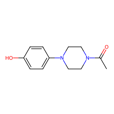 Chemical structure of 1-Acetyl-4-(4-hydroxyphenyl)piperazine
