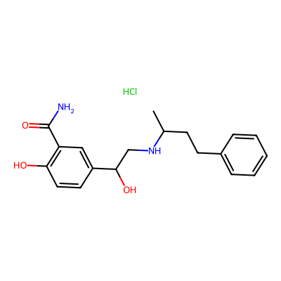 Chemical structure of Labetalol Hydrochloride