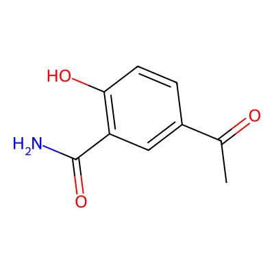 Chemical structure of 5-Acetyl Salicylamide