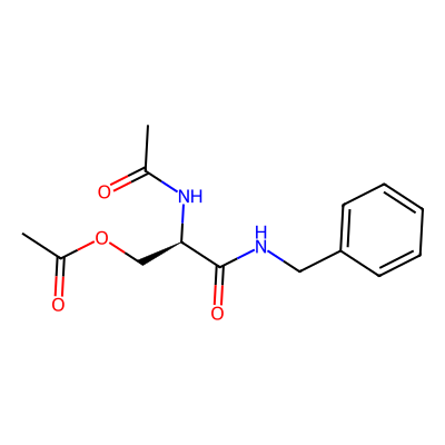 Chemical structure of Lacosamide