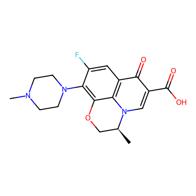 Chemical structure of Levofloxacin