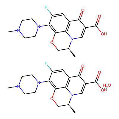 Chemical structure of Levofloxacin Hemihydrate