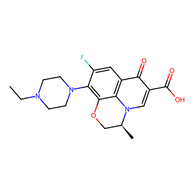 Chemical structure of N-Ethyl Levofloxacin