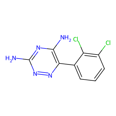 Chemical structure of Lamotrigine