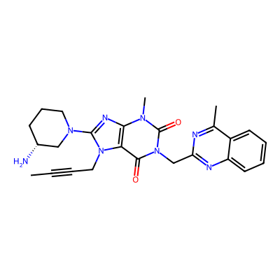 Chemical structure of Linagliptin