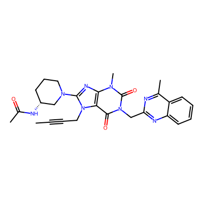 Chemical structure of Linagliptin Acetamide