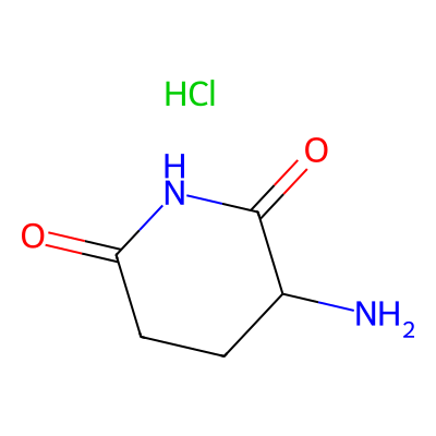 Chemical structure of 3-Aminopiperidine-2,6-dione Hydrochloride