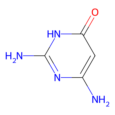 Chemical structure of 2,4-Diamino-6-hydroxypyrimidine