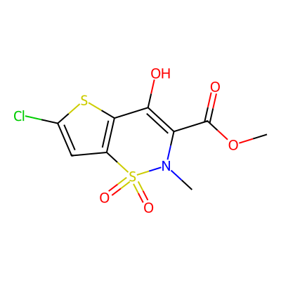 Chemical structure of Lornoxicam Methyl Ester