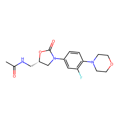Chemical structure of Linezolid