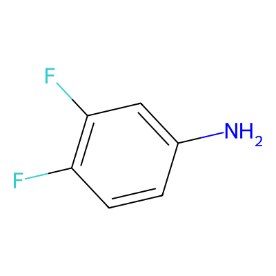 Chemical structure of 3,4-Difluoroaniline