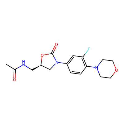 Chemical structure of (R)-Linezolid