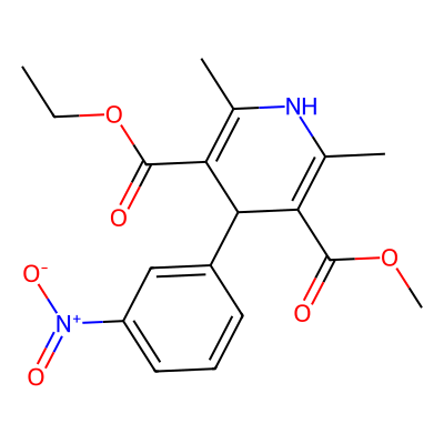 Chemical structure of Nitrendipine