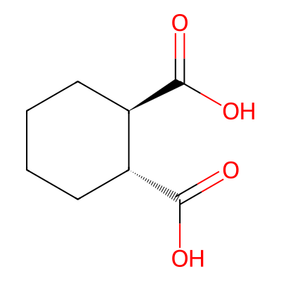 Chemical structure of (R,R)-1,2-Cyclohexanedicarboxylic Acid