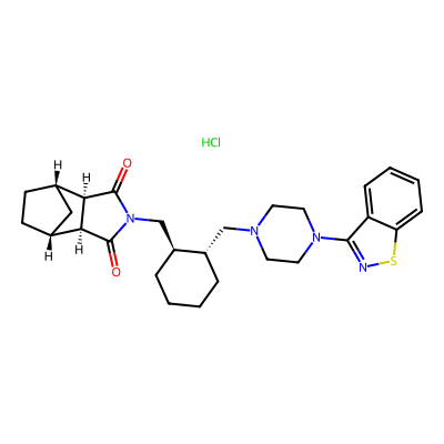 Chemical structure of Lurasidone Hydrochloride