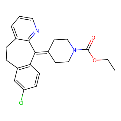 Chemical structure of Loratadine API