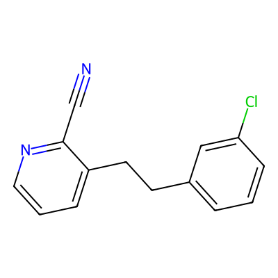 Chemical structure of Loratadine Cyano Impurity