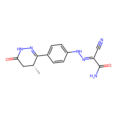 Chemical structure of Levosimendan Cyanoacetamide Hydrazone Impurity