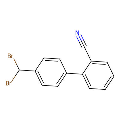 Chemical structure of Losartan Dibromo Impurity