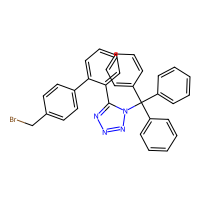 Chemical structure of Losartan Bromo N1 Trityl Impurity