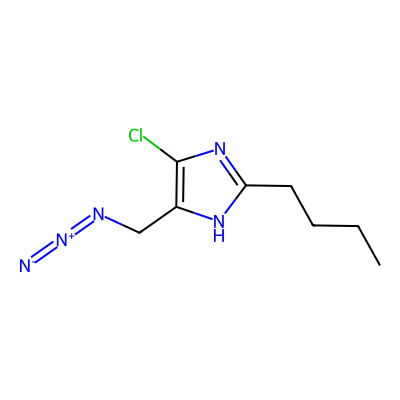 Chemical structure of 4-(azidomethyl)-2-butyl-5-chloro-1H-imidazole