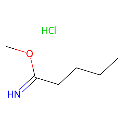 Chemical structure of Methyl valerimidate hydrochloride