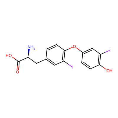 Chemical structure of Levothyroxine ep Impurity J