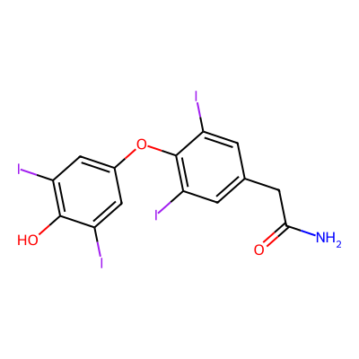 Chemical structure of Levothyroxine Acetamide Impurity