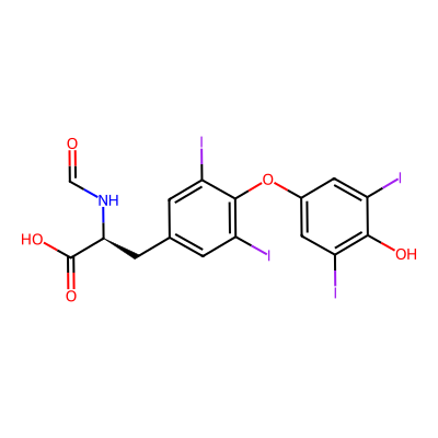 Chemical structure of N-Formyl Thyroxine