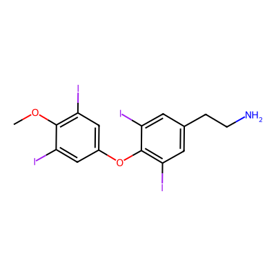 Chemical structure of Levothyroxine O-Methyl Amine Impurity