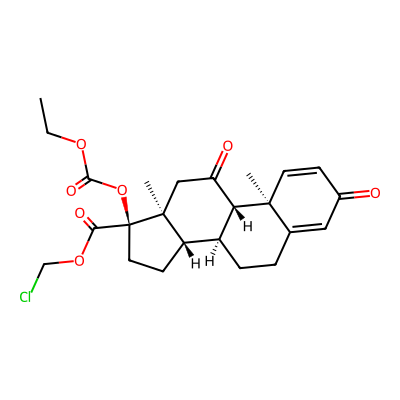 Chemical structure of 11-keto Loteprednol etabonate