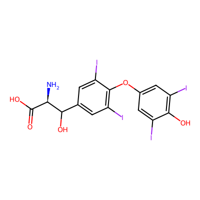 Chemical structure of Beta-Hydroxy Thyroxine