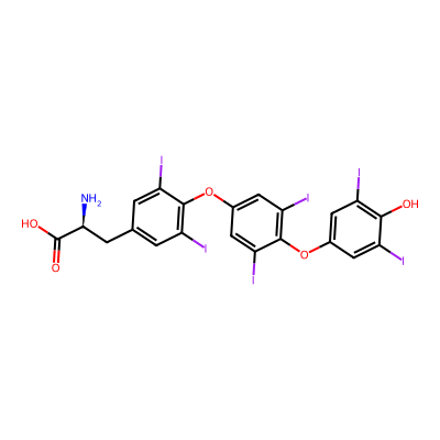 Chemical structure of Levothyroxine Impurity F