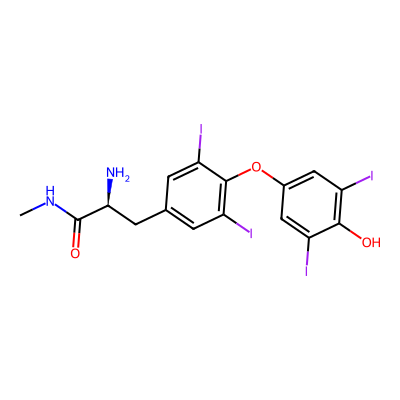Chemical structure of Levothyroxine N-Methylamide