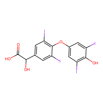 Chemical structure of Levothyroxine T4-Hydroxyacetic Acid Impurity