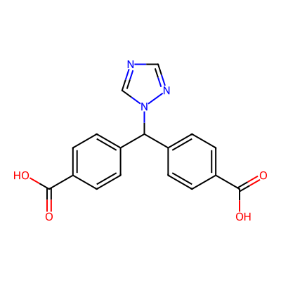 Chemical structure of Letrozole Diacid