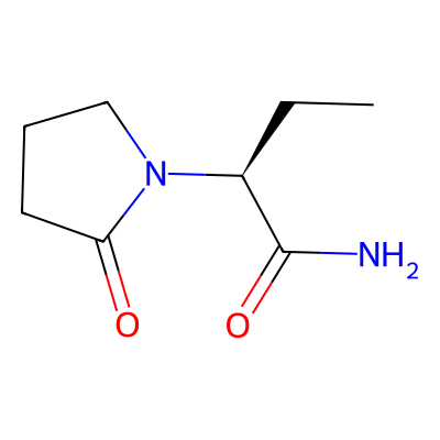 Chemical structure of Levetiracetam