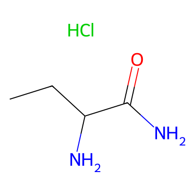Chemical structure of 2-Aminobutanamide hydrochloride