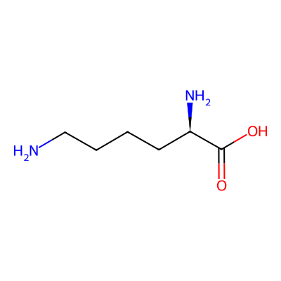 Chemical structure of D-Lysine