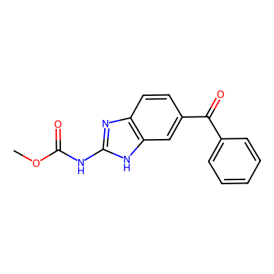 Chemical structure of Mebendazole API