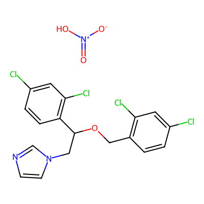 Chemical structure of Miconazole Nitrate