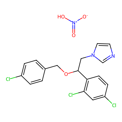 Chemical structure of Econazole Nitrate