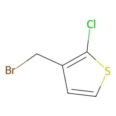 Chemical structure of 3-Bromomethyl-2-Chlorothiophene (TCBM)