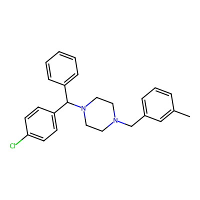 Chemical structure of Meclizine