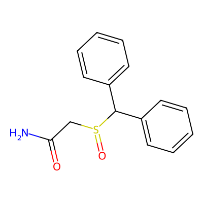 Chemical structure of Modafinil
