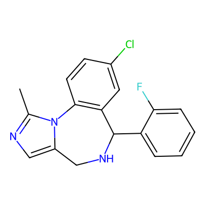 Chemical structure of Midazolam Impurity A