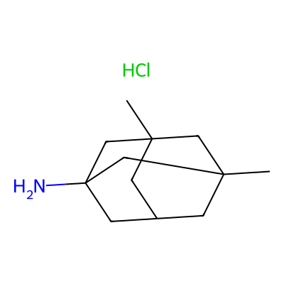 Chemical structure of Memantine Hydrochloride API